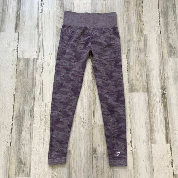 Gymshark Women's Size Camo Seamless Leggings Lavender Grey - Picture 6 of 6